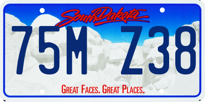 SD license plate 75MZ38