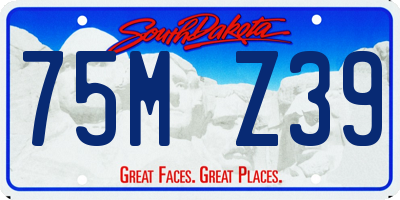 SD license plate 75MZ39