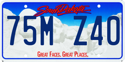 SD license plate 75MZ40