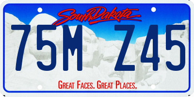 SD license plate 75MZ45