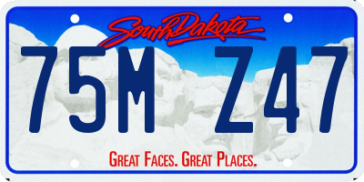 SD license plate 75MZ47