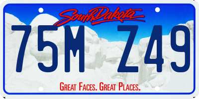 SD license plate 75MZ49