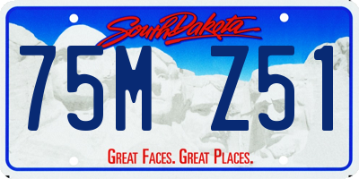 SD license plate 75MZ51