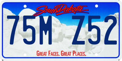 SD license plate 75MZ52