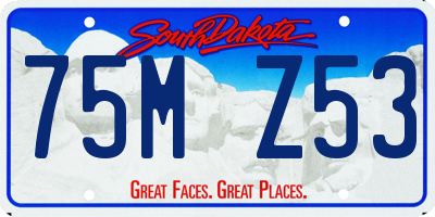 SD license plate 75MZ53