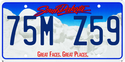 SD license plate 75MZ59
