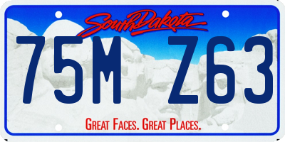 SD license plate 75MZ63