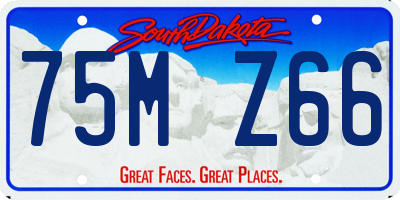 SD license plate 75MZ66