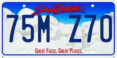 SD license plate 75MZ70