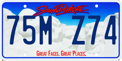 SD license plate 75MZ74