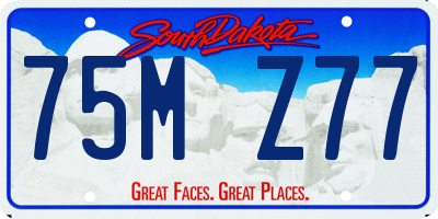 SD license plate 75MZ77