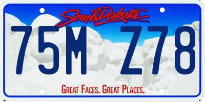 SD license plate 75MZ78
