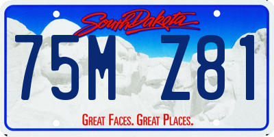 SD license plate 75MZ81