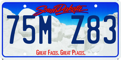 SD license plate 75MZ83