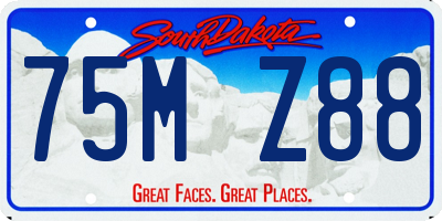 SD license plate 75MZ88