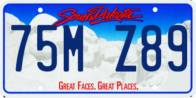 SD license plate 75MZ89