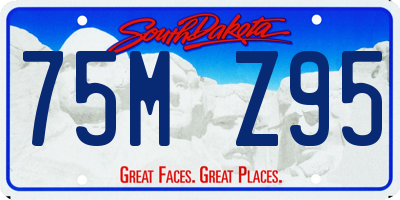 SD license plate 75MZ95