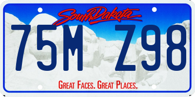 SD license plate 75MZ98