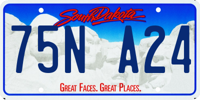 SD license plate 75NA24