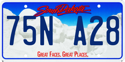SD license plate 75NA28