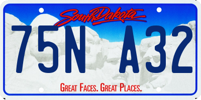 SD license plate 75NA32