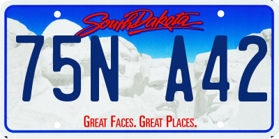 SD license plate 75NA42