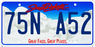 SD license plate 75NA52