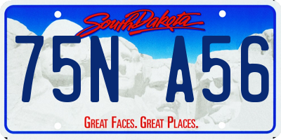 SD license plate 75NA56