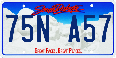 SD license plate 75NA57