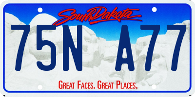 SD license plate 75NA77