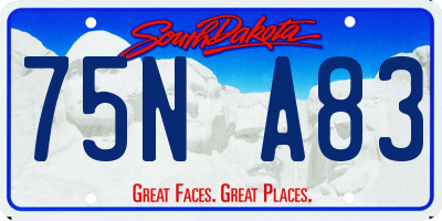 SD license plate 75NA83