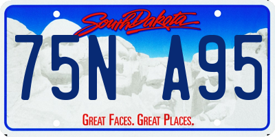 SD license plate 75NA95