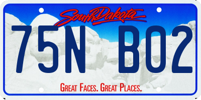 SD license plate 75NB02