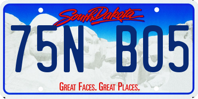 SD license plate 75NB05