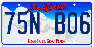 SD license plate 75NB06