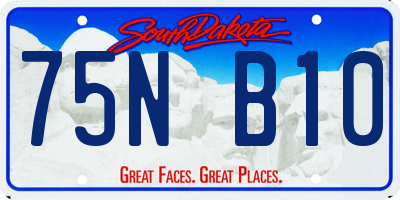 SD license plate 75NB10