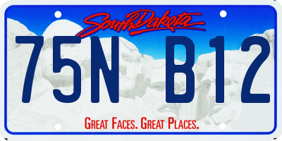 SD license plate 75NB12