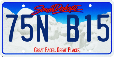 SD license plate 75NB15