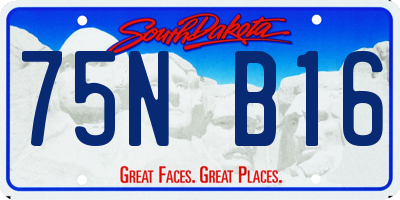 SD license plate 75NB16