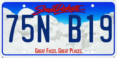 SD license plate 75NB19