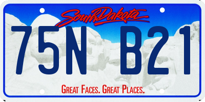 SD license plate 75NB21
