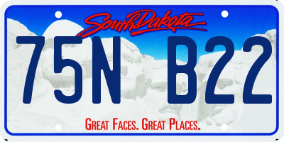 SD license plate 75NB22