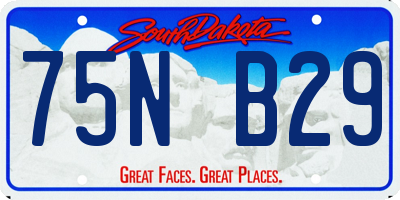 SD license plate 75NB29