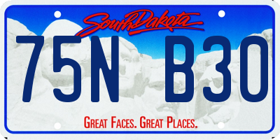 SD license plate 75NB30