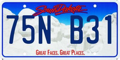 SD license plate 75NB31