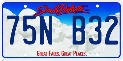 SD license plate 75NB32