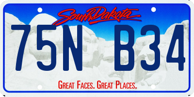 SD license plate 75NB34