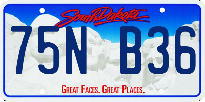 SD license plate 75NB36