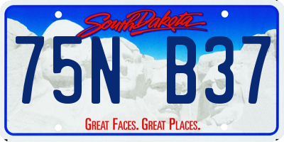 SD license plate 75NB37