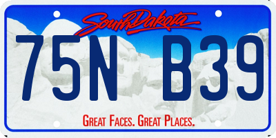 SD license plate 75NB39